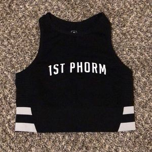 High neck crop top sports bra - 1st Phorm